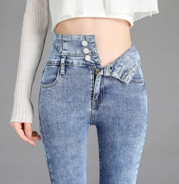 بنطلونات نسائي جنز هاي وست 🛍👖
